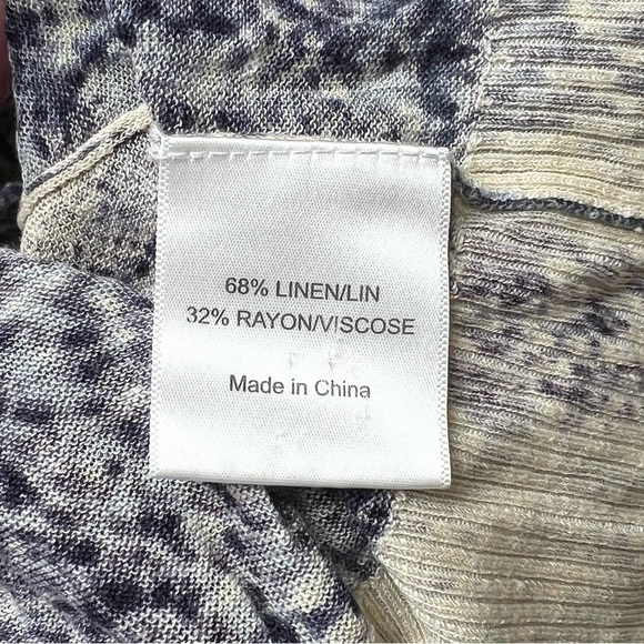 TORY BURCH Linen‎ Knit Snakeskin Print Lightweight Button Up Cardigan Sweater XS - Picture 7 of 7